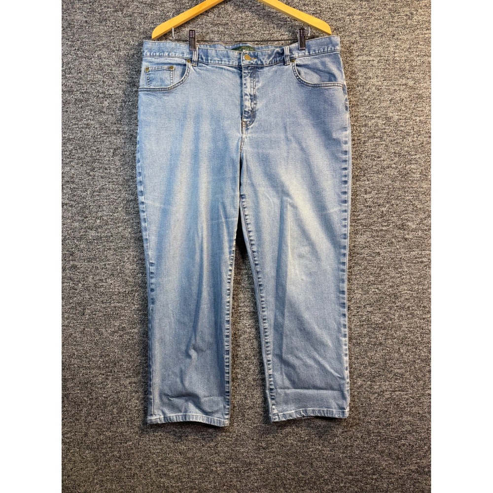 Lauren Ralph Lauren Classic Straight Leg Jeans Light Wash Blue High Rise 18W